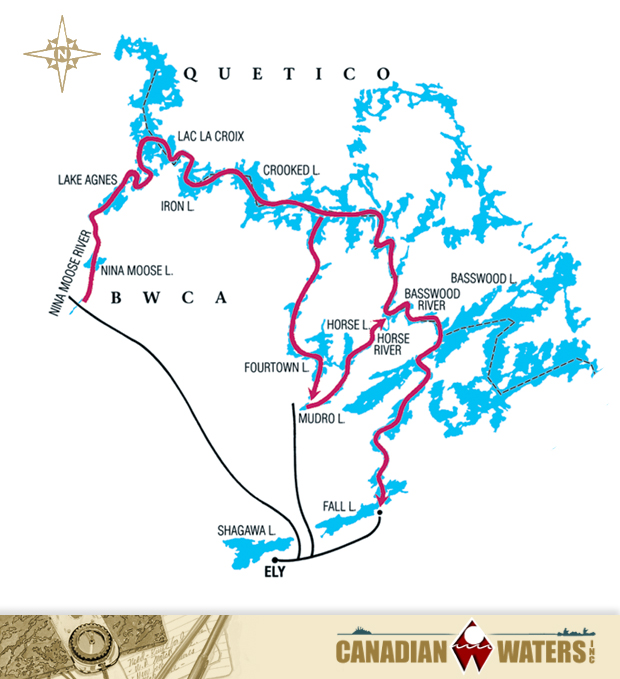 Canoe Trip Routes Boundary Waters and Quetico Park